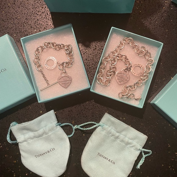 Matching Tiffany Necklace and Bracelet - Picture 1 of 2